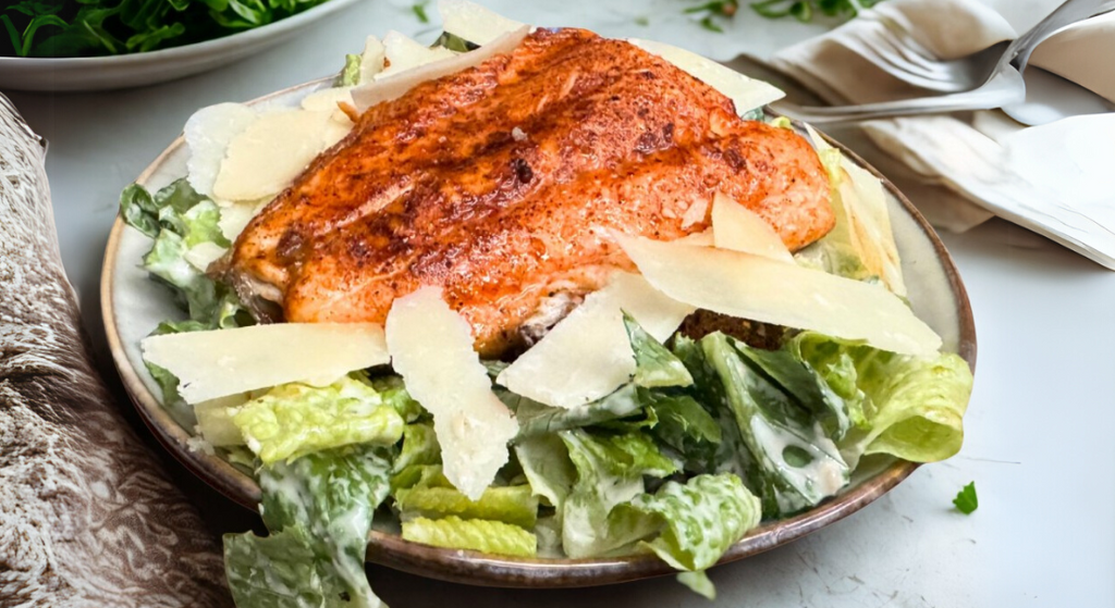 Grilled Salmon Caesar Salad Recipe | Healthy Dinner Recipe